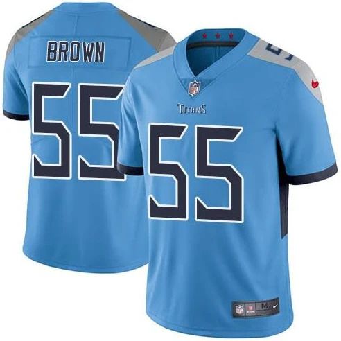 Men Tennessee Titans #55 Jayon Brown Nike White Vapor Limited NFL Jersey